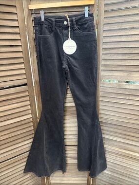 Corduroy Charcoal Bellbottom Jeans